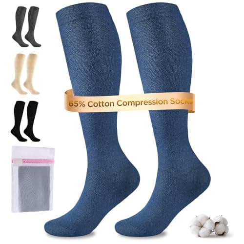 Niofind Compression Socks for Women & Men, 15–20mmHg, Knee High