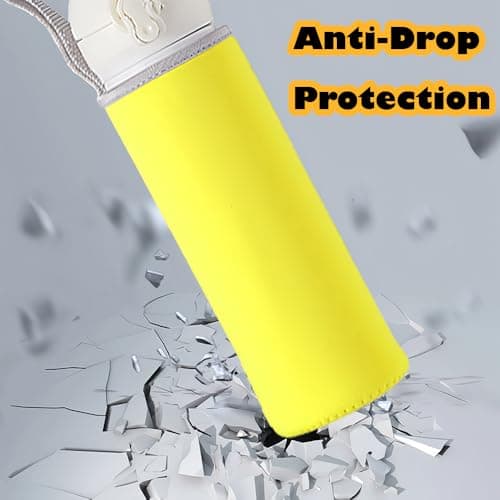 Water Bottle Sleeve Neoprene Pouch for Outdoor Hiking Travel, 550ml Yellow — view 4