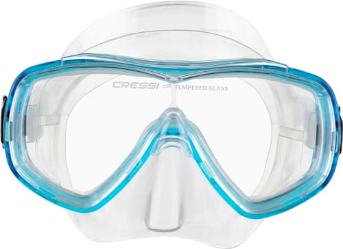 CRESSI Ondina Jr + Top Combo - Combo Set Diving Mask Ondina and Snorkel Top, Clear/Aquamarine, 7/13 years, Kid Unisex — view 3