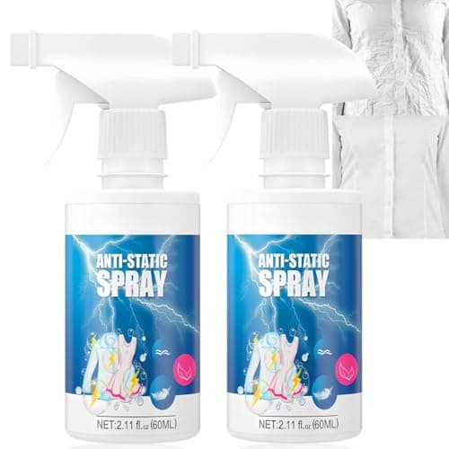 2pcs Anti Static Spray for Clothes,Wrinkle Release Spray & Fabric Spray,Anti-Crease Decrease S/pray,Long Lasting Antistatic Cloth/es Sp/ray,Natural Static Cling Remover,Reduce Static Cling for Clothes