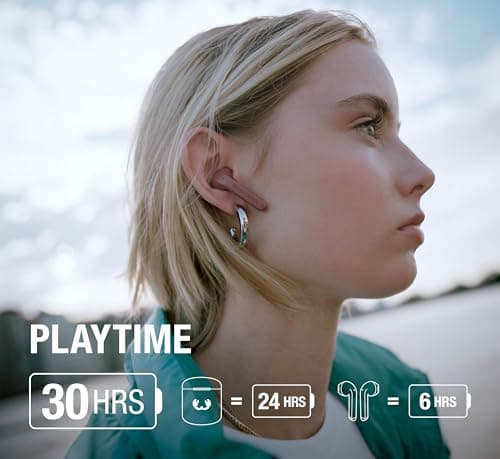 Fresh 'n Rebel Twins Core True Wireless In-Ear Bluetooth Headphones with Voice Assistant, Touch Control and Built-in Microphone, 30 Hours Playtime (Safari Red) — view 2