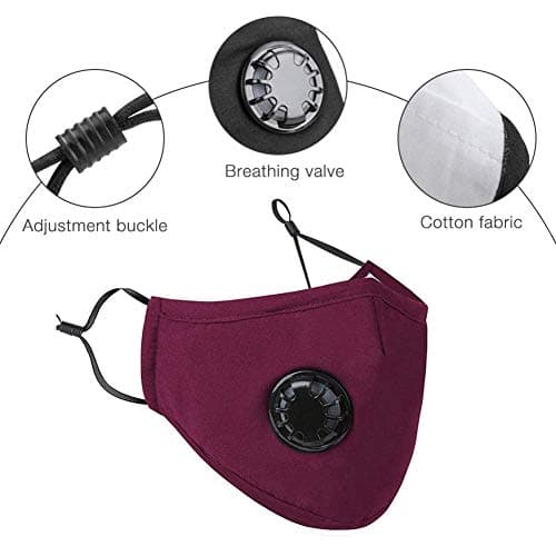 sdgfd 2 PIECES Washable Anti-Fog Anti Dust Mask Antibacterial activated carbon filter mouth mask with filter, PM 2.5 dust mask with 4 air filter cotton towels — view 6