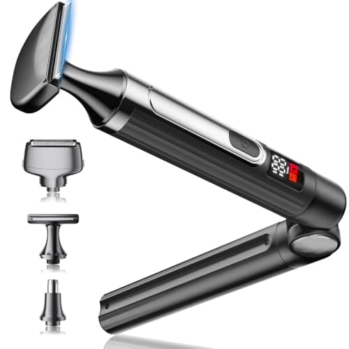 FERRISA Electric Back Shaver for Men with Long Handle, 3-in-1 Body Groomer