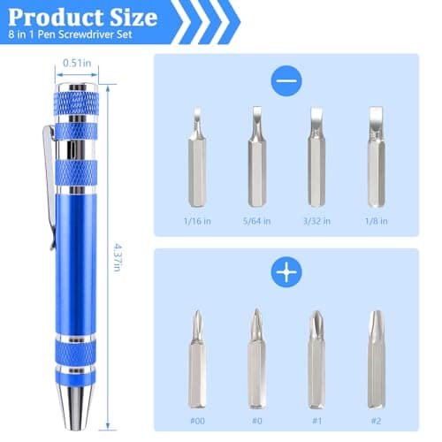 HOFASON Stocking Stuffers Bulk for Men, 20 Pcs Pocket Pen Screwdriver Set 8-in-1, Christmas Bulk Gifts for Men Adults Teens, Party Favors Prizes for Adults, Small Birthday Gifts, Multitool Screwdriver — view 2