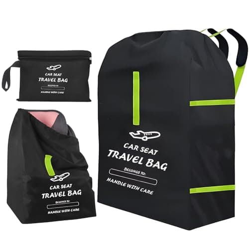 YooGoal Car Seat Travel Bag, Portable Car Seat Cover for Airplane, Large Waterproof Gate Check Bag with Shoulder Strap for Child Seats