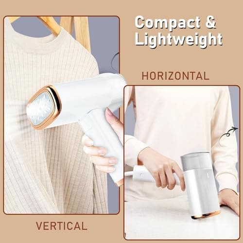 Clothes Steamer,Garment Steamer for Wrinkle Removal,20s Fast Heat,Detachable 110ml Water Tank Portable Handheld Steamer Clothing for Home,Office,Travel — view 4