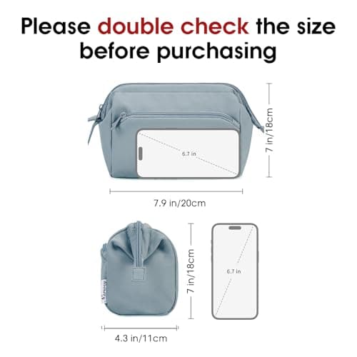 Narwey Makeup Bag, Travel Toiletry Bag, Wide-Open Wash Bag for Women — view 5
