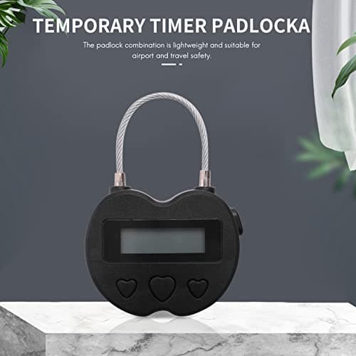 Yoiimiya Smart Time Lock Time Lock USB Rechargeable Temporary Timer Padlock Travel Electronic Timer Black — view 2