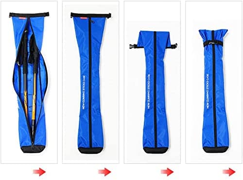 DUBENS Walking Stick Bag, Trekking Poles Carry Bag Zipper Waterproof Walking Stick Hiking Poles Storage (Blue) — view 4