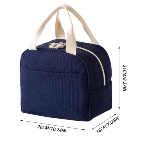 Insulated Lunch Bag, Portable Thermal Lunch Tote Cooler Bag for Work School — view 3