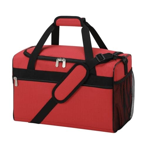 ZZY 20L Small Gym Bag Carry On Holdall, Red