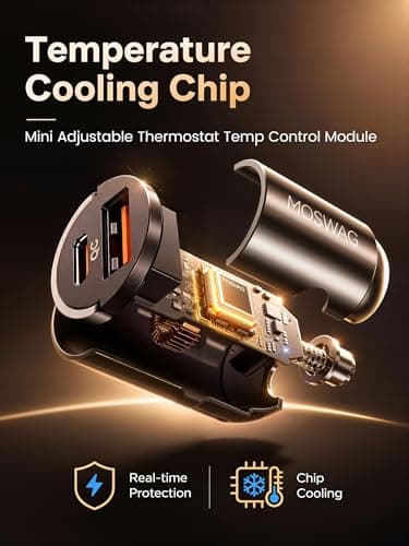 MOSWAG Car Charger USB C Fast Charge, Mini Cigarette Lighter USB Charger — view 5