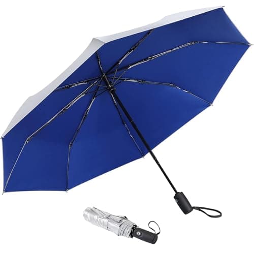 G4Free UPF 50+ UV Protection Mini Travel Umbrella 42 Inch Sun Blocking Folding Umbrella