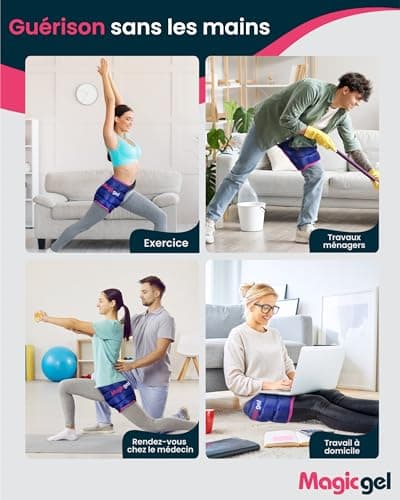 Magic Gel Hip Ice Pack Wrap - Reusable Cold Pack for Hip Bursitis, Hip Replacement Surgery and Hip Flexor Pain. Hip ice wrap for Inflammation, Swelling and Hip Pain Relief — view 5