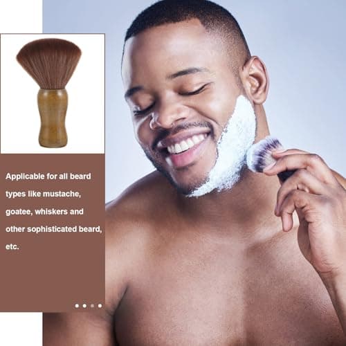 BESPORTBLE Portable Shaving Brush Random Color with Wooden Handle and Bristles Handy Grip Producing Rich Shave Lather for Men for Mustache and Whiskers Grooming during Business or Travels — view 6