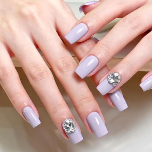 Purple Nail Polish, Quick Dry Nail Varnish - Air-Dry No-Lamp Formula, Summer Manicure Colour for DIY At-Home Use, Long-Wear Daily Finish and Travel Touch-Ups — view 6