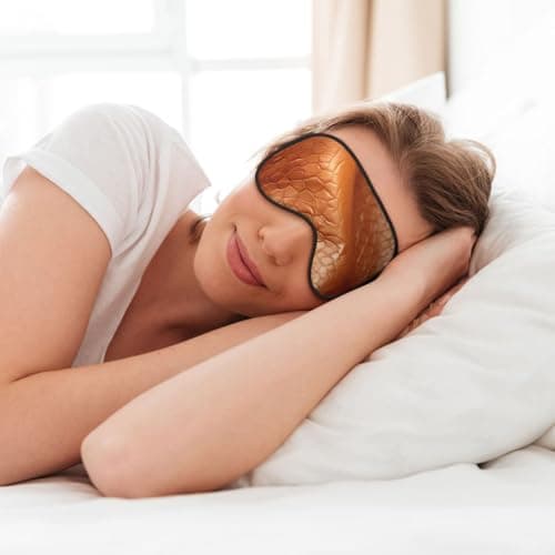 Cowhide Leather Eye Mask Sleep Mask Blocking Light Perfect for Women Men Soft and Comfortable Blindfold for Travel — view 6