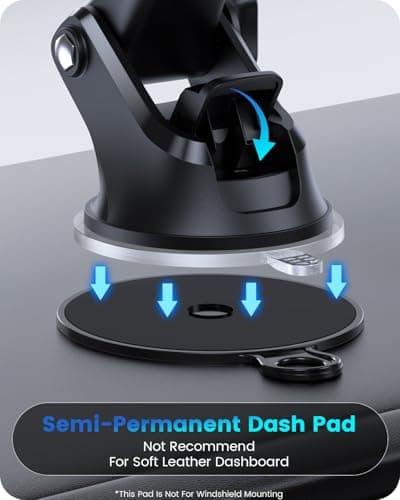 OQTIQ Car Phone Holder Windscreen Mount, Dashboard Phone Holder — view 6