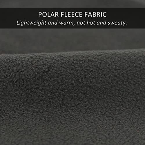 NINVVS 2 Piece Drawstring Neck Warmers, Fleece Neck Warmers, Thickened Windproof and Dustproof Ski Scarves, Suitable for Winter Outdoor Sports Adjustable Mask Scarves (Gray and Black), L-XL (ZRMZ) — view 4