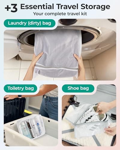 BAGSMART Travel Vacuum Bags for Suitcase & Home, 12 Pack with Wireless Pump — view 4