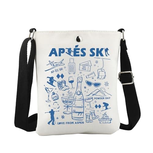 JTOUK Apres Ski Crossbody Bag Winter Sport Skiing Gift Ski Trip Gift for Winter Sport Lover (Apres Ski CB EU)