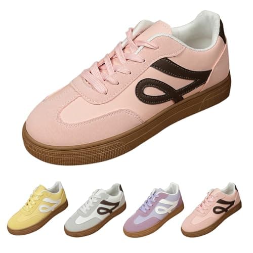 Women's Walking Shoes, Lightweight Mesh Upper, Contoured Cushioned Sole (Pink,6) — view 4
