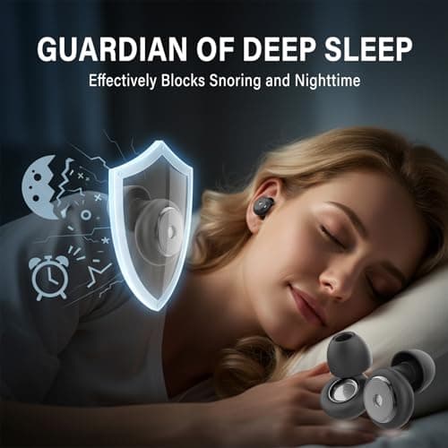 Ear Plugs for Sleeping Noise Cancelling, 45dB Noise Reduction Silicone Earplugs with Case and 4 Pairs Eartips for Studying Working Concert Travel — view 5
