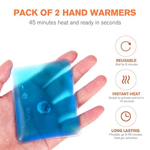 Vicloon Reusable Hand Warmers, 2PCS Instant Hand Warmers, Reusable Gel Click Heat Pads for Cold Hands Heat Pads Pocket Warmers, Perfect For Football, Skiing, Sports, Outdoor Activities — view 5