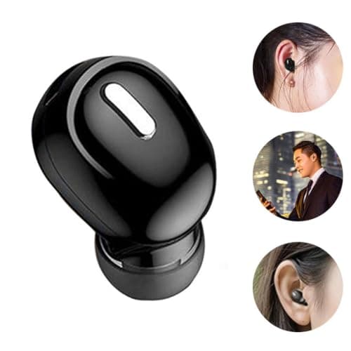 Veesper Single Ear Mini Wireless Earphone In-Ear Sport Headset with Microphone, Handsfree Earbud for Running Gym and Driving Black — view 5