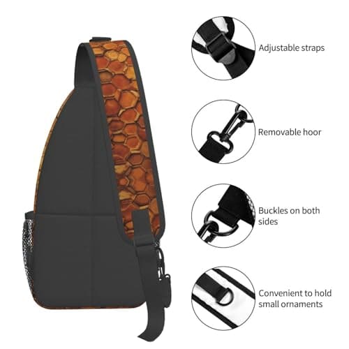 lootpe Wine Cork Print Daily Crossbody Sling Bag, Shoulder Backpack Chest Bag Daypacks, For Outdoor Travel Casual — view 5