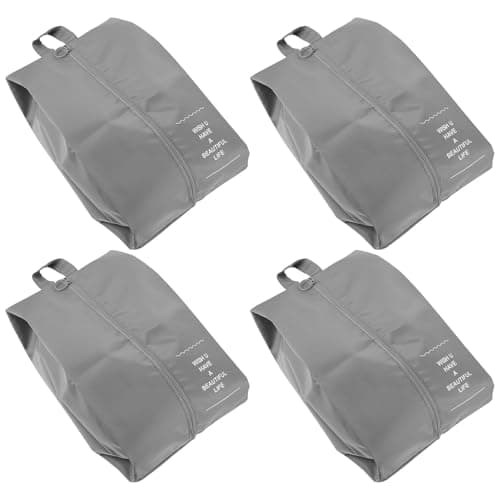 Mobestech 4pcs Waterproof Gym Shoe Bag with Nylon Material Compact Travel Shoe Bags for Packing and Sandals for Travel and Business Trip