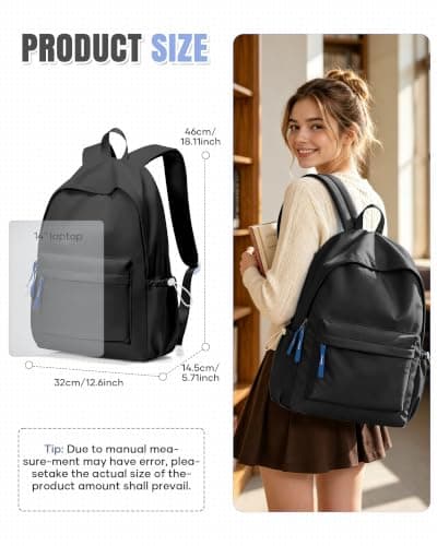 WISEPACK School Bags for Girls Backpack-Black — view 2