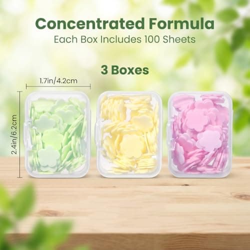 ElevateTech Portable Hand Washing Soap Sheets, 300 Pcs Mini Soap Sheets — view 2