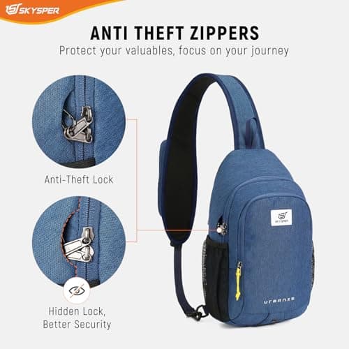 SKYSPER Sling Bag Anti Theft Crossbody Backpack RFID Lightweight Travel — view 4