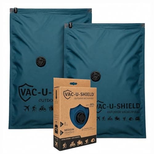 Vac-U-Shield Outdoor Vacuum Storage Bags, 2 Pack, Blue 56x40 cm