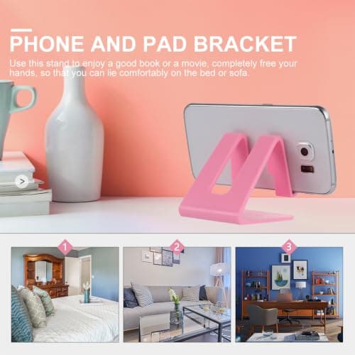 Desktop Phone Bracket with Triangular Lever Plastic Stand for Office Travel — view 4