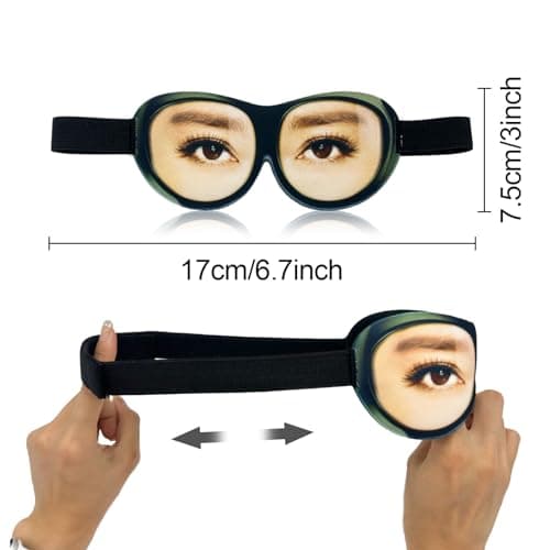 VIKSAUN 4 Pieces Sleep Mask With Eyes Open, Soft Fluffy Sleeping Eye Cover for Meditation, Night, Travel, Nap (4 pcs) — view 2