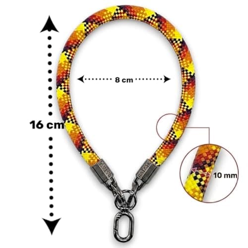RATASK Orange Wrist Lanyard Strap, Chunky Universal Mobile Phone Strap, Durable 10mm Rope Lanyard for Camera, Keys, Everyday Carry, Phone Charm Accessory, (Orange) — view 5