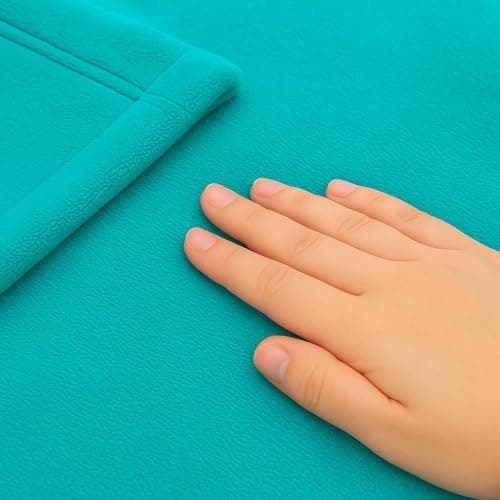 HOMES-LINEN Fleece Faux Fur Roll Mink Throws Soft Cosy Bed Blankets (Teal, Double (150Cm x 200cm)) — view 5