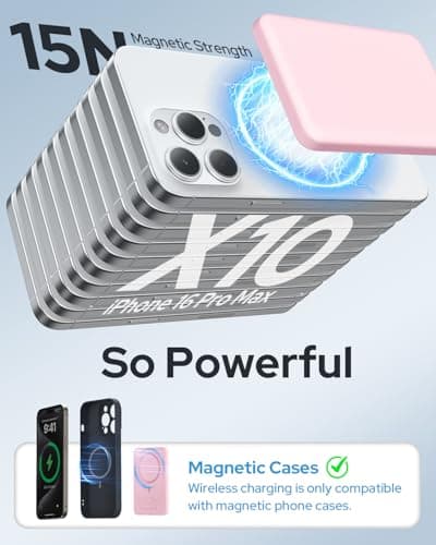 for Magsafe Power Bank, 5000mAh Slim Wireless Portable Charger — view 2