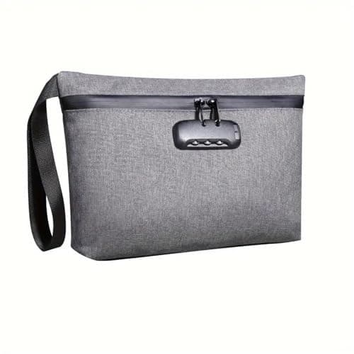 Cosmetic Bag Cosmetic Bag Organiser with Combination Lock Portable Handheld Wash Bag(Black) — view 2