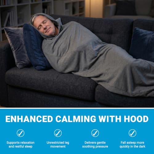 Sleep Pod Wearable Blanket, Sensory Hoodie Sleep Sack for Adults — view 5