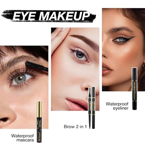 Proamate All in one Makeup Set, Cosmetic Make Up Starter Kit With Storage Bag Portable Travel Make Up Palette Eyeshadow Foundation Lip Gloss Makeup Gift Set for Teenage & Adults(Kit A001) — view 4