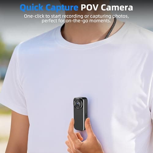 Aroeally POV Mini Thumb Camera - 2.7K 30FPS Wearable Action Camera, 180° Rotatable Lens, 1.47" IPS Touch Screen, WiFi Sports Camera, Magnetic Mount, Pocket Camera for Vlogging, Cycling, Travel — view 4