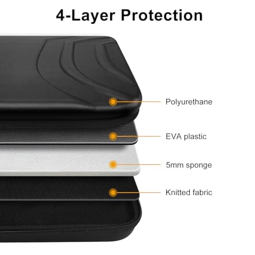 ARVOK 15 Inch Hard Shell Waterproof Laptop Case Bag with Compartment&Handle — view 3