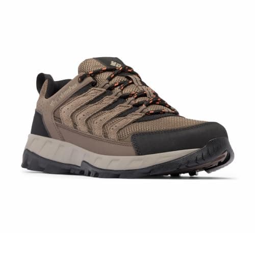 Columbia Men's Strata Trail Low Hiking Shoe, Mud/Tangy Orange, 6 UK