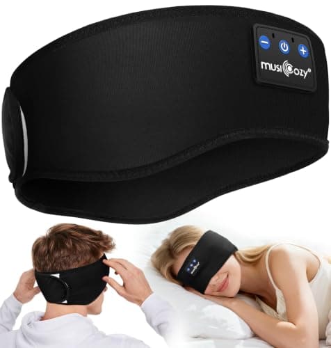 MUSICOZY Sleep Headphones Upgraded BT.5.4 Silent Velcro Headband Headphones