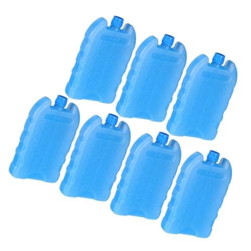 Didiseaon 7pcs Portable Cooler Ice Packs Leakproof Pe Blue for Road Trips