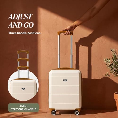 LUGG Jetset 15" Lightweight Cabin Suitcase - EasyJet Underseat Carry On Luggage, ABS Hard Shell, Scratch-Resistant Finish, Secure Lock, Smooth 360° Spinner Wheels (45x33x20cm) — view 5