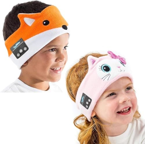 CozyPhones Headband HEADPHONES for Kids – Cat Design, Volume Limited, Soft Fleece, Comfortable for Sleep & Travel, Baby Headband Headphones, Music Headband, Headband Earphones for Sleeping — view 2
